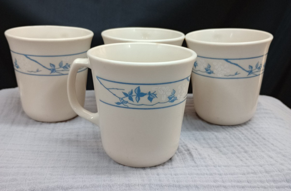 4 Corelle Vintage First of Spring Coffee Mugs Cups